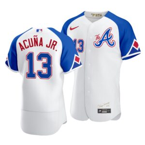 Atlanta Braves Ronald Acuna Jr. City Connect White Authentic Jersey