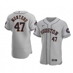 Rafael Montero Houston Astros Gray 2022 World Series Champions Authentic Jersey - Men's