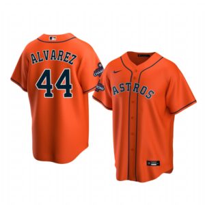 Yordan Alvarez Houston Astros Orange 2022 World Series Champions Replica Jersey - Men's