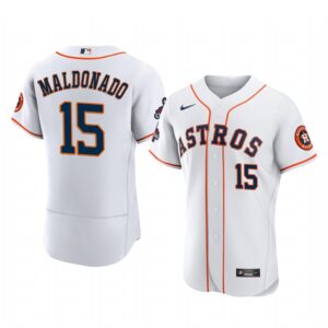 Martin Maldonado Houston Astros White 2022 World Series Champions Authentic Jersey - Men's