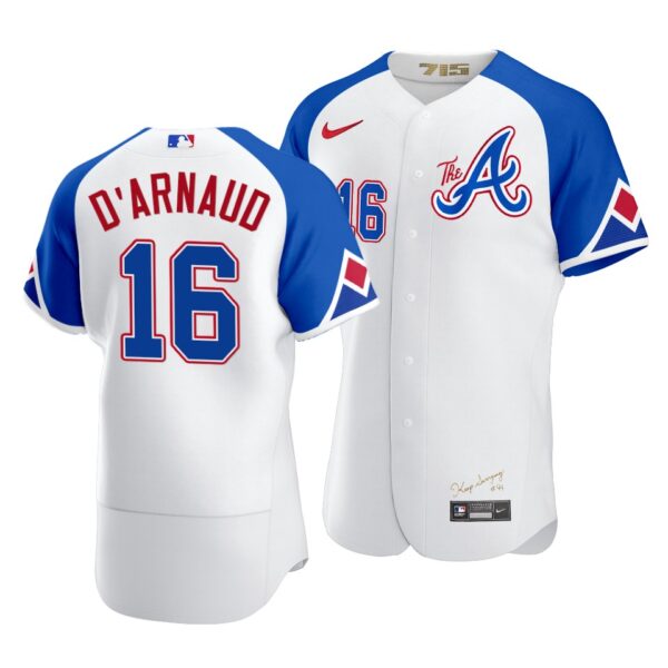 Travis d'Arnaud Atlanta Braves City Connect White Authentic Jersey