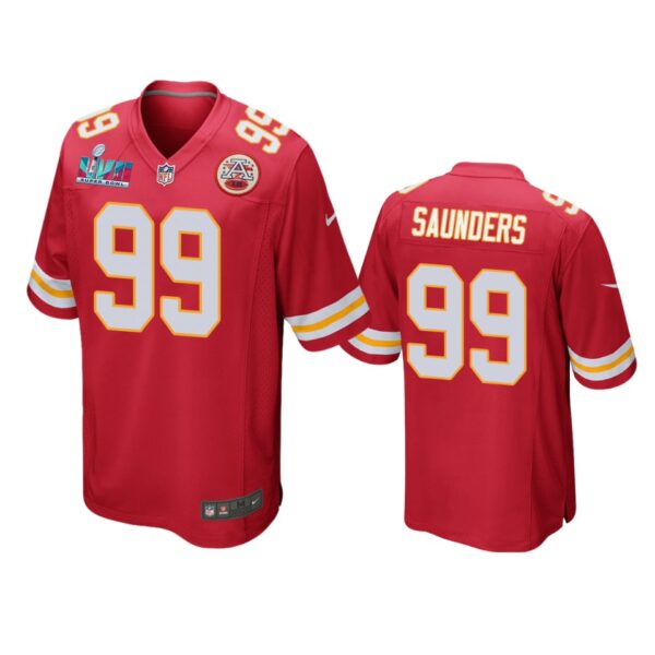 Khalen Saunders Kansas City Chiefs Red Super Bowl LVII Game Jersey