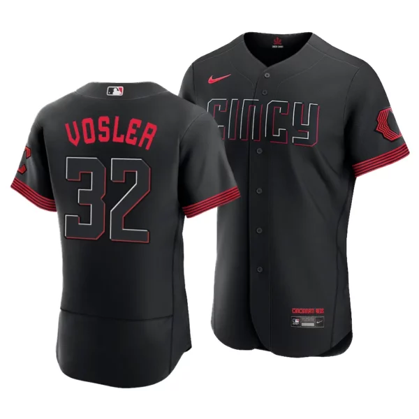 Jason Vosler Cincinnati Reds 2023 City Connect Black Authentic Jersey