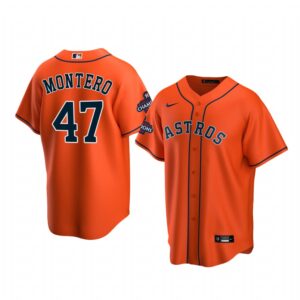 Rafael Montero Houston Astros Orange 2022 World Series Champions Replica Jersey - Men's