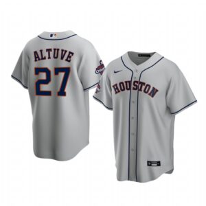 Jose Altuve Houston Astros Gray 2022 World Series Champions Replica Jersey - Men's