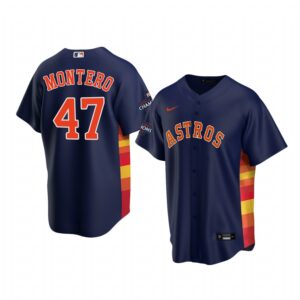 Rafael Montero Houston Astros Navy 2022 World Series Champions Replica Jersey - Men's