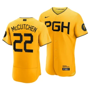 Andrew McCutchen Pittsburgh Pirates 2023 City Connect Gold Authentic Jersey