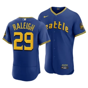 Cal Raleigh Seattle Mariners 2023 City Connect Royal Authentic Jersey