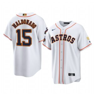 Martin Maldonado Houston Astros White 2023 Gold Program Jersey - Men's