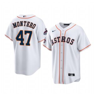 Rafael Montero Houston Astros White 2022 World Series Champions Replica Jersey - Men's