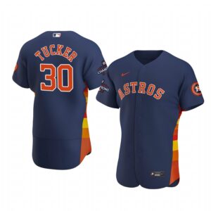 Kyle Tucker Houston Astros Navy 2022 World Series Champions Authentic Jersey - Men's