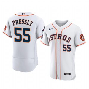 Ryan Pressly Houston Astros White 2022 World Series Champions Authentic Jersey - Men's