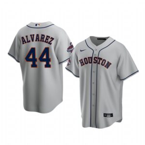 Yordan Alvarez Houston Astros Gray 2022 World Series Champions Replica Jersey - Men's