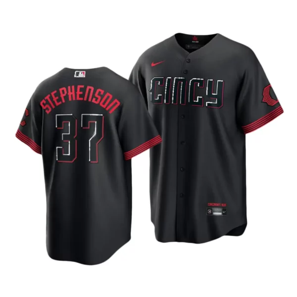 Tyler Stephenson Reds 2023 City Connect Black Replica Jersey