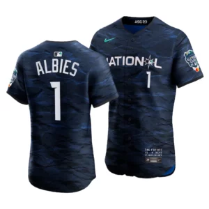 Ozzie Albies National League 2023 MLB All-Star Game Royal Elite Jersey