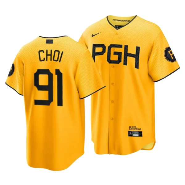 Ji-Man Choi Pirates 2023 City Connect Gold Replica Jersey