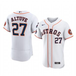 Jose Altuve Houston Astros White 2022 World Series Champions Home Authentic Jersey - Men's