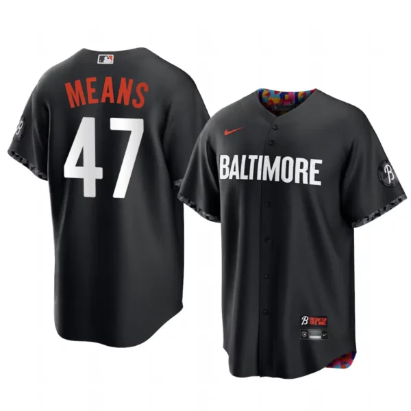 John Means Baltimore Orioles Black 2023 City Connect Replica Jersey - Men's