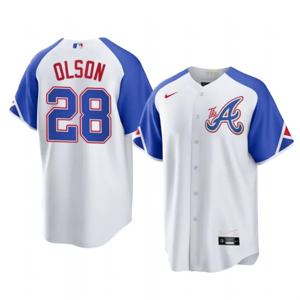 Matt Olson Atlanta Braves White 2023 City Connect Replica Jersey - Men's