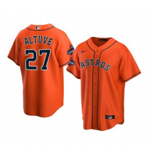 Jose Altuve Houston Astros Orange 2022 World Series Champions Replica Jersey - Men's