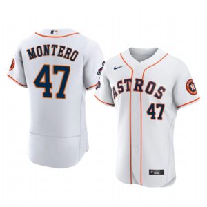 Rafael Montero Houston Astros White 2022 World Series Champions Authentic Jersey - Men's