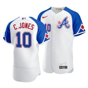Chipper Jones Atlanta Braves City Connect White Authentic Jersey