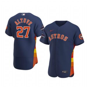 Jose Altuve Houston Astros Navy 2022 World Series Champions Authentic Jersey - Men's