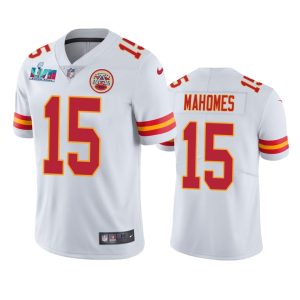 Patrick Mahomes Kansas City Chiefs White Super Bowl LVII Vapor Limited Jersey