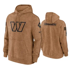 Washington Commanders 2023 Salute To Service Brown Club Hoodie