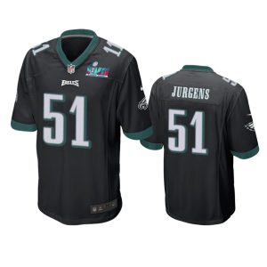 Cam Jurgens Philadelphia Eagles Black Super Bowl LVII Game Jersey