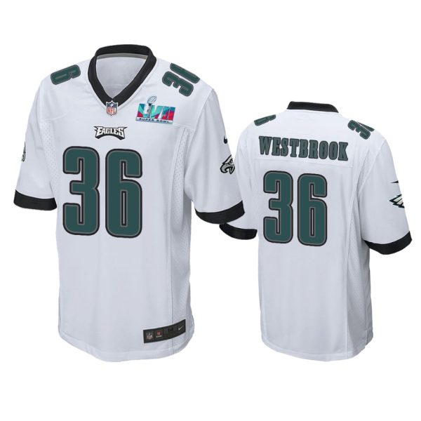 Brian Westbrook Philadelphia Eagles White Super Bowl LVII Game Jersey