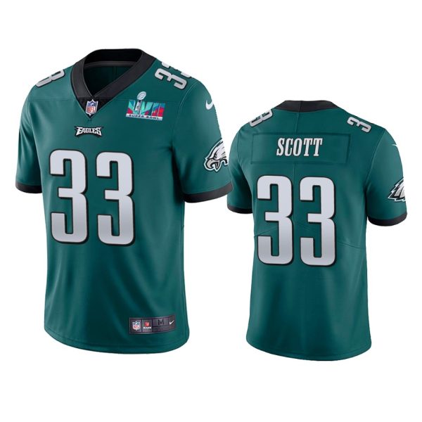 Josiah Scott Philadelphia Eagles Green Super Bowl LVII Vapor Limited Jersey