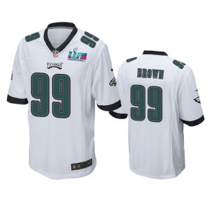 Jerome Brown Philadelphia Eagles White Super Bowl LVII Game Jersey