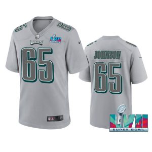 Lane Johnson Philadelphia Eagles Gray Super Bowl LVII Atmosphere Jersey