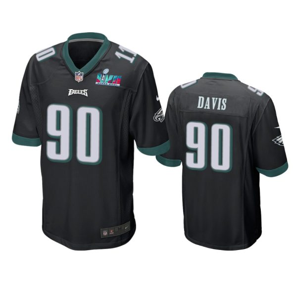 Jordan Davis Philadelphia Eagles Black Super Bowl LVII Game Jersey