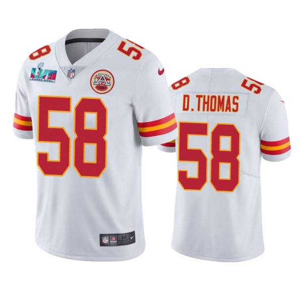 Derrick Thomas Kansas City Chiefs White Super Bowl LVII Vapor Limited Jersey