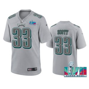 Josiah Scott Philadelphia Eagles Gray Super Bowl LVII Atmosphere Jersey