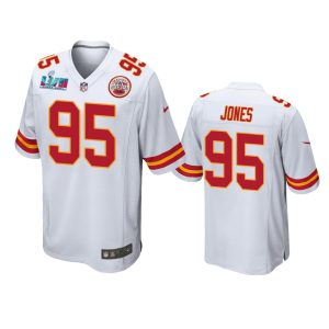 Chris Jones Kansas City Chiefs White Super Bowl LVII Game Jersey