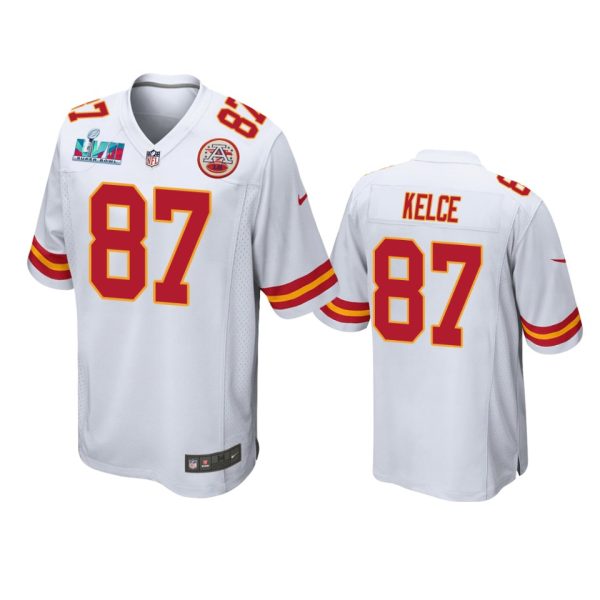 Travis Kelce Kansas City Chiefs White Super Bowl LVII Game Jersey