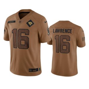 Trevor Lawrence Jacksonville Jaguars Brown 2023 Salute To Service Limited Jersey