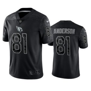 Robbie Anderson Arizona Cardinals Black Reflective Limited Jersey