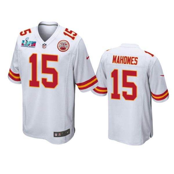 Patrick Mahomes Kansas City Chiefs White Super Bowl LVII Game Jersey