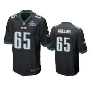 Lane Johnson Philadelphia Eagles Black Super Bowl LVII Game Jersey