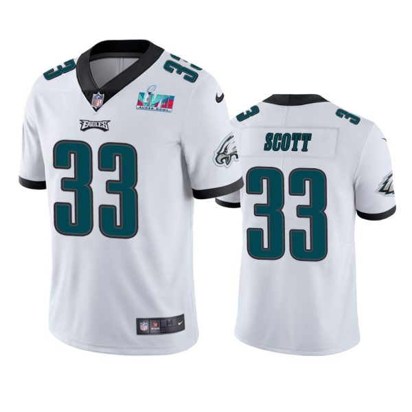 Josiah Scott Philadelphia Eagles White Super Bowl LVII Vapor Limited Jersey