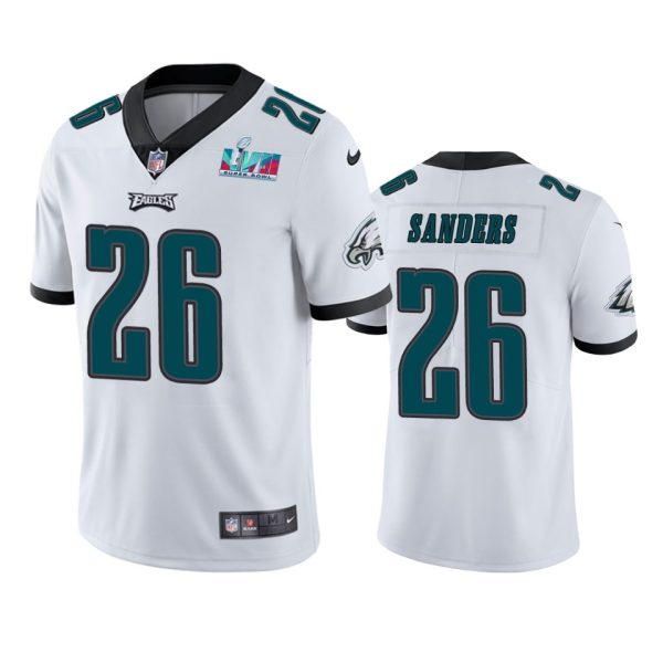 Miles Sanders Philadelphia Eagles White Super Bowl LVII Vapor Limited Jersey