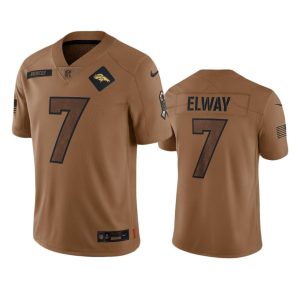 John Elway Denver Broncos Brown 2023 Salute To Service Limited Jersey