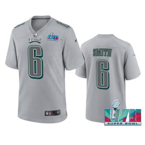 DeVonta Smith Philadelphia Eagles Gray Super Bowl LVII Atmosphere Jersey