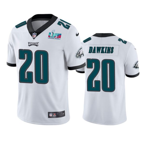 Brian Dawkins Philadelphia Eagles White Super Bowl LVII Vapor Limited Jersey