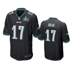 Nakobe Dean Philadelphia Eagles Black Super Bowl LVII Game Jersey