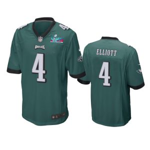 Jake Elliott Philadelphia Eagles Midnight Green Super Bowl LVII Game Jersey